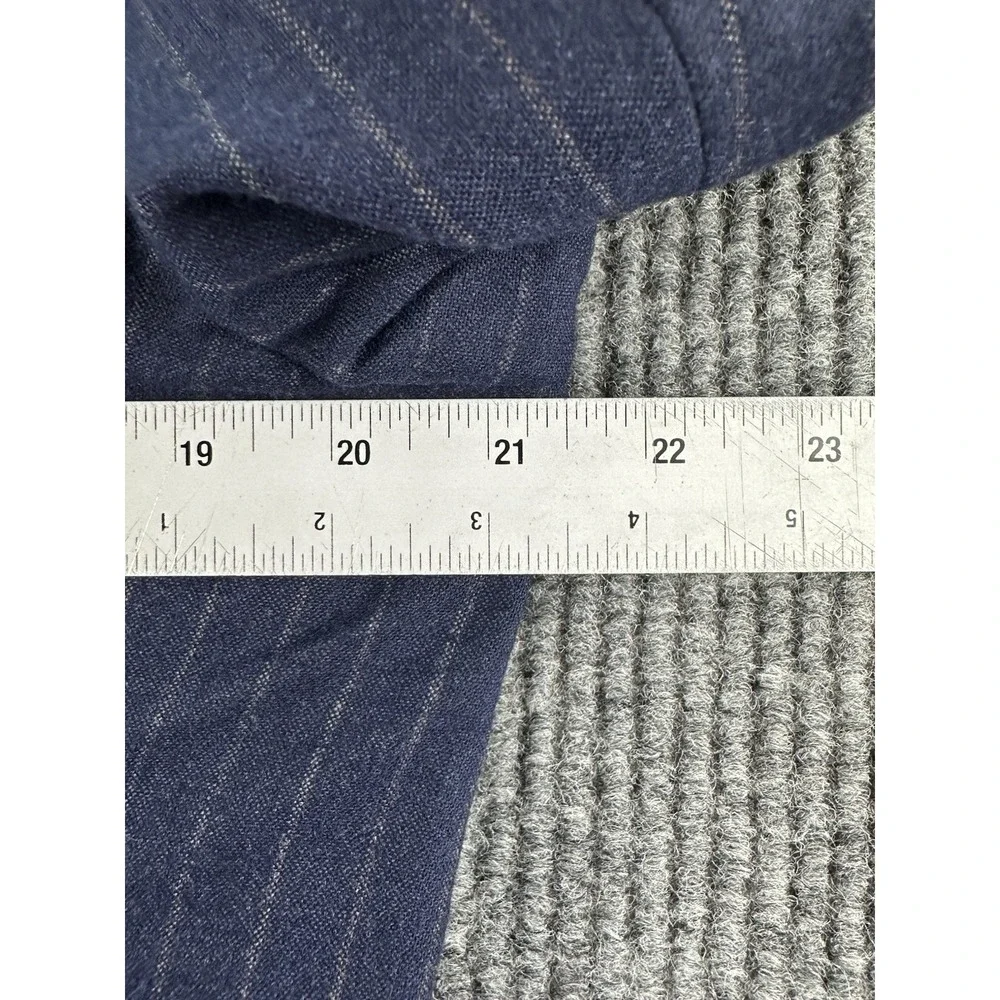 Hickey Freeman Suit Jacket 42 R Blue Wool Striped Premium Loro Piana USA Bespoke - Picture 2 of 16